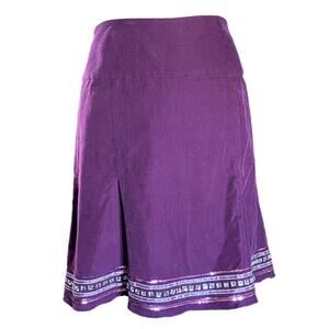 Twee American Eagle Outfitter Womens 8 Cowgirl Corduroy Sequin Trim Cotton Skirt